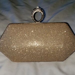 Elegant women's gold clutch